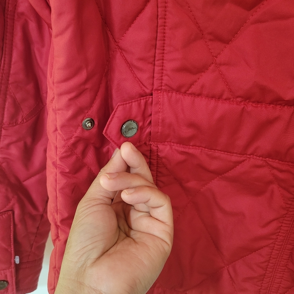 L-RL Women's Red Quilted Jacket - Picture 12 of 16